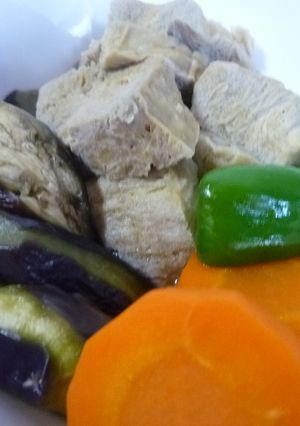 凍らせた豆腐と夏野菜の煮びたし-レシピのメイン写真