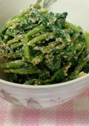 かき醤油☆青菜の胡麻マヨ♪めんつゆでも-レシピのメイン写真