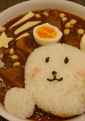 楽しくデコ★くまさんと流れ星カレー-レシピのメイン写真