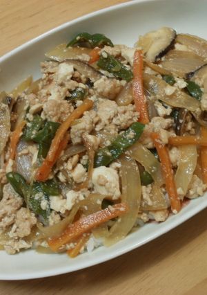 ★簡単♪鶏挽肉と豆腐の丼ぶり★-レシピのメイン写真