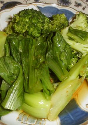 ブロッコリーと青梗菜の沙茶醤温野菜-レシピのメイン写真