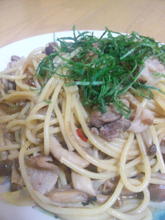 豚と長ネギとキノコのパスタ-レシピのメイン写真