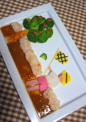 夏の絵日記カレー『蝉とりの思い出♪』-レシピのメイン写真