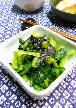 青菜(小松菜など)の海苔和え-レシピのメイン写真