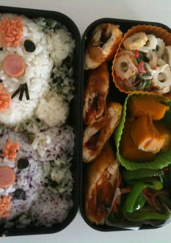 ★うさぎとくまの仲良し弁当★-レシピのメイン写真