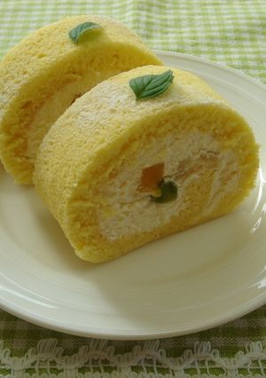杏仁ロールケーキ-レシピのメイン写真