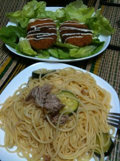 簡単!ズッキーニと豚肉のパスタ-レシピのメイン写真