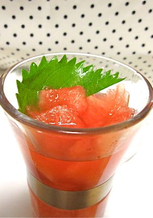 大葉と西瓜＊飲むデザート-レシピのメイン写真