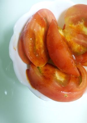 ひんやりキムチトマト-レシピのメイン写真