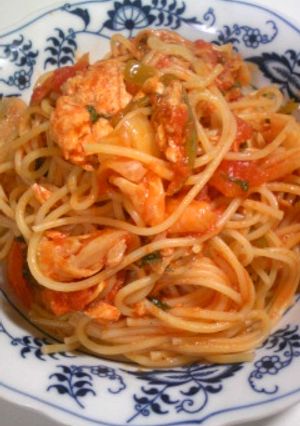 鮭とキャベツのトマトソースパスタ-レシピのメイン写真