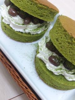 洋風抹茶どらやき♪(ショートケーキ風)-レシピのメイン写真
