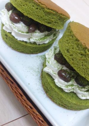 洋風抹茶どらやき♪（ショートケーキ風）-レシピのメイン写真