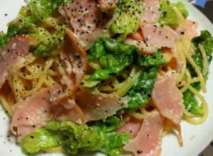 ハムとレタスの簡単あっさりチーズパスタ☆-レシピのメイン写真