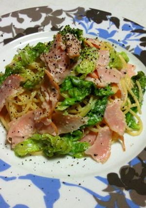ハムとレタスの簡単あっさりチーズパスタ☆-レシピのメイン写真