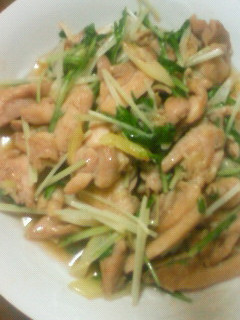 鶏肉と水菜のシンプル炒め-レシピのメイン写真