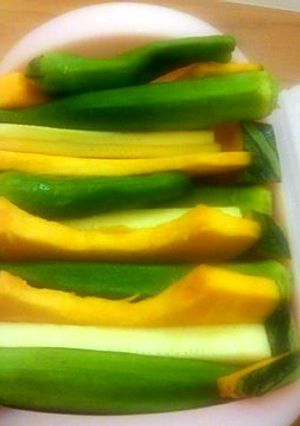 ルクエで蒸し夏野菜・柚子胡椒ドレッシング-レシピのメイン写真