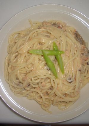 鮭の簡単クリ－ムパスタ-レシピのメイン写真