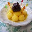 オレンジ色のお団子