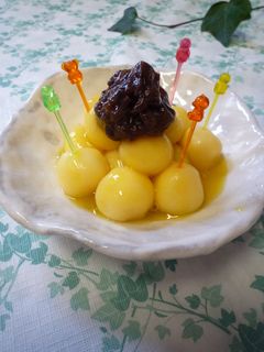 オレンジ色のお団子-レシピのメイン写真