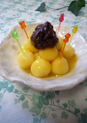オレンジ色のお団子-レシピのメイン写真