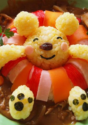 うきわでプカプカ♪デコカレー-レシピのメイン写真