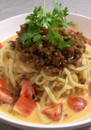 麻婆豆腐の素使用＊簡単冷やしトマト坦々麺-レシピのメイン写真