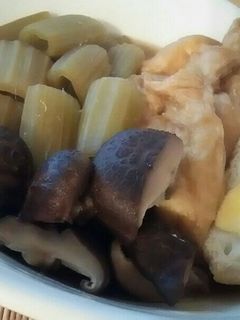 卵入り巾着とふきの煮物-レシピのメイン写真