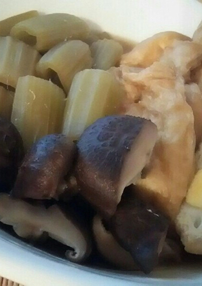 卵入り巾着とふきの煮物-レシピのメイン写真