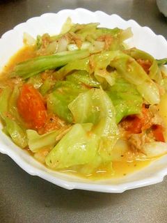 超簡単♪キャベツとツナのトマト炒め-レシピのメイン写真