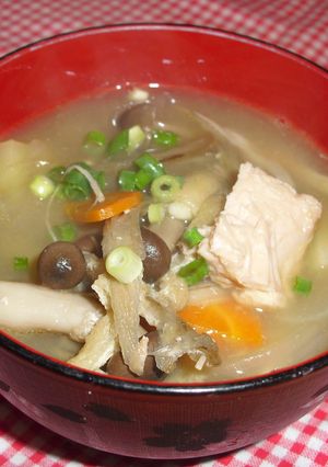 鮭缶で♪石狩風なお味噌汁-レシピのメイン写真