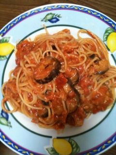 茄子とツナのトマトパスタ-レシピのメイン写真
