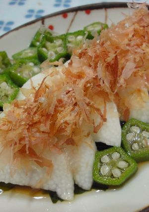 夏サラダ*鰹節+長芋+オクラ*-レシピのメイン写真