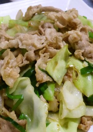 簡単、おいしい！豚肉とキャベツの塩炒め-レシピのメイン写真