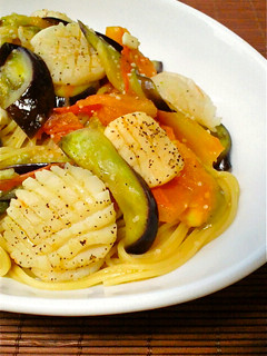 茄子とトマト♬柚子胡椒で夏パスタ♬-レシピのメイン写真