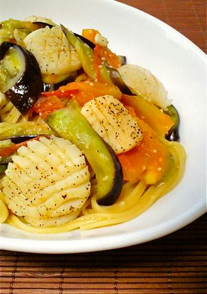 茄子とトマト♬柚子胡椒で夏パスタ♬-レシピのメイン写真