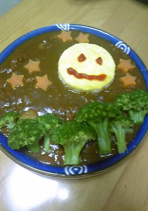 夜空のお月さま☆デコカレー-レシピのメイン写真