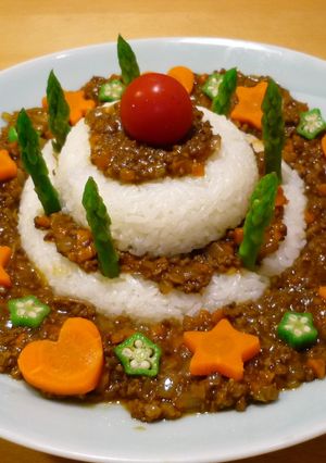 ☆お誕生日ケーキデコカレー☆-レシピのメイン写真