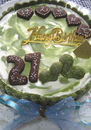 抹茶好きの♡抹茶と小豆のムースケーキ♡-レシピのメイン写真