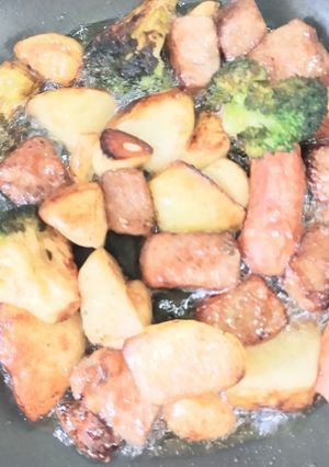 フライパンアヒージョ風油焼き-レシピのメイン写真