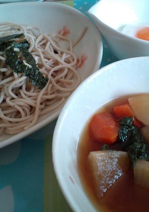 あまった煮物で　美味しい蕎麦！！-レシピのメイン写真
