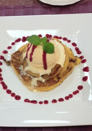 豪華で簡単フレンチトースト、バニラのせ-レシピのメイン写真