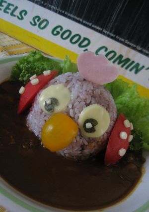 ふくろうさんのデコカレー-レシピのメイン写真