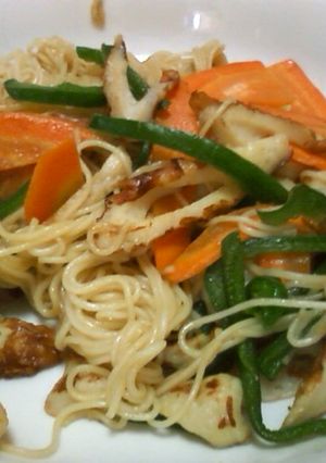 フライパン一つ!カレービーフン風そうめん-レシピのメイン写真