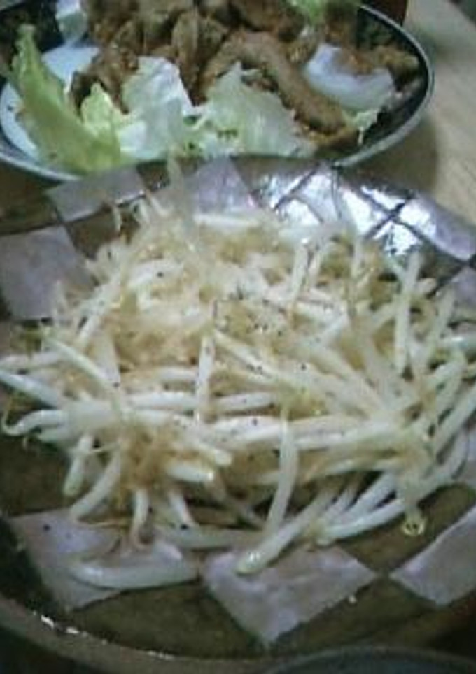 生姜焼きの後に★もやし炒めバター風味-レシピのメイン写真