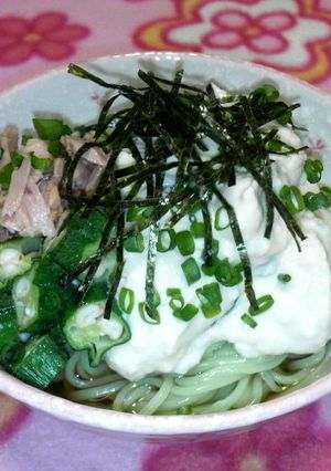 『わさび漬け豆腐の素麺』其の1-レシピのメイン写真