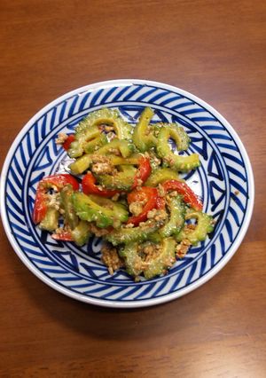 ゴーヤの豆板醤マヨ炒め-レシピのメイン写真