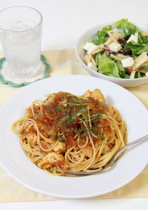 トマト煮込みの簡単パスタ-レシピのメイン写真