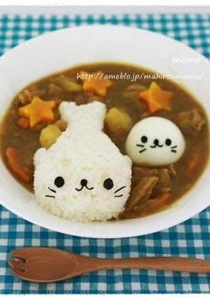 【デコカレー】アザラシ親子カレー♪-レシピのメイン写真