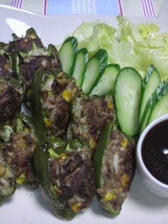 コーン入り☆ピーマン肉詰め-レシピのメイン写真