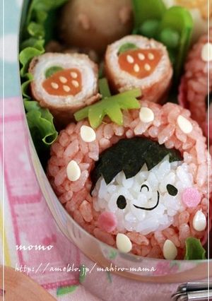 キャラ弁に☆肉巻きいちごちゃん♪-レシピのメイン写真